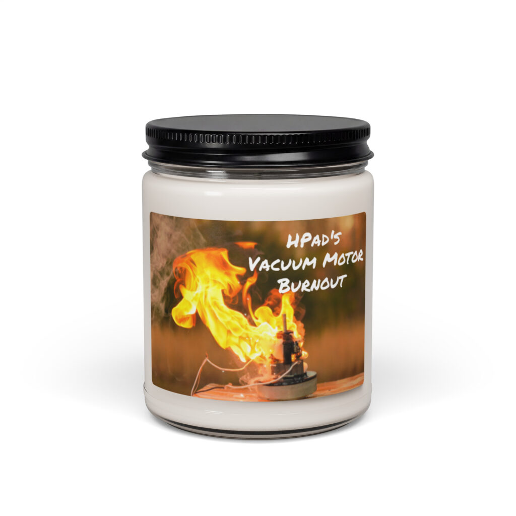HPad's Vacuum Motor Burnout soy candle - Apple Harvest Scent